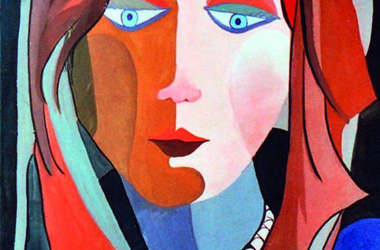1973 Figlia, tempera su cartoncino, cm. 50x70