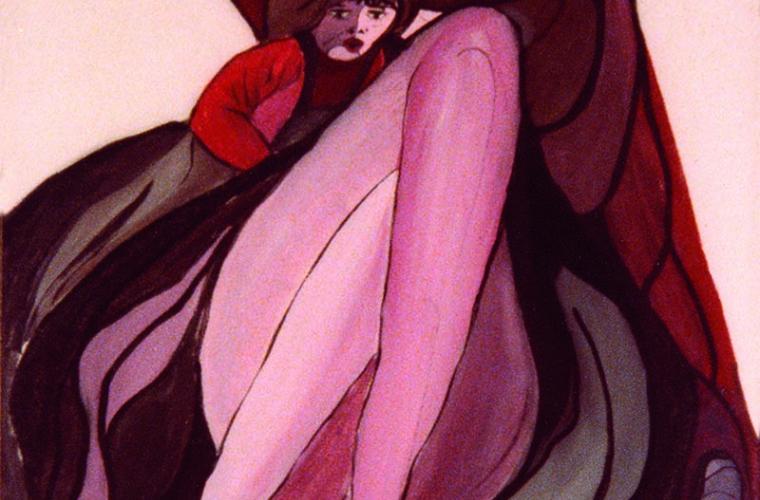 1977 Io e Francesca, tempera su tela, cm. 60x80